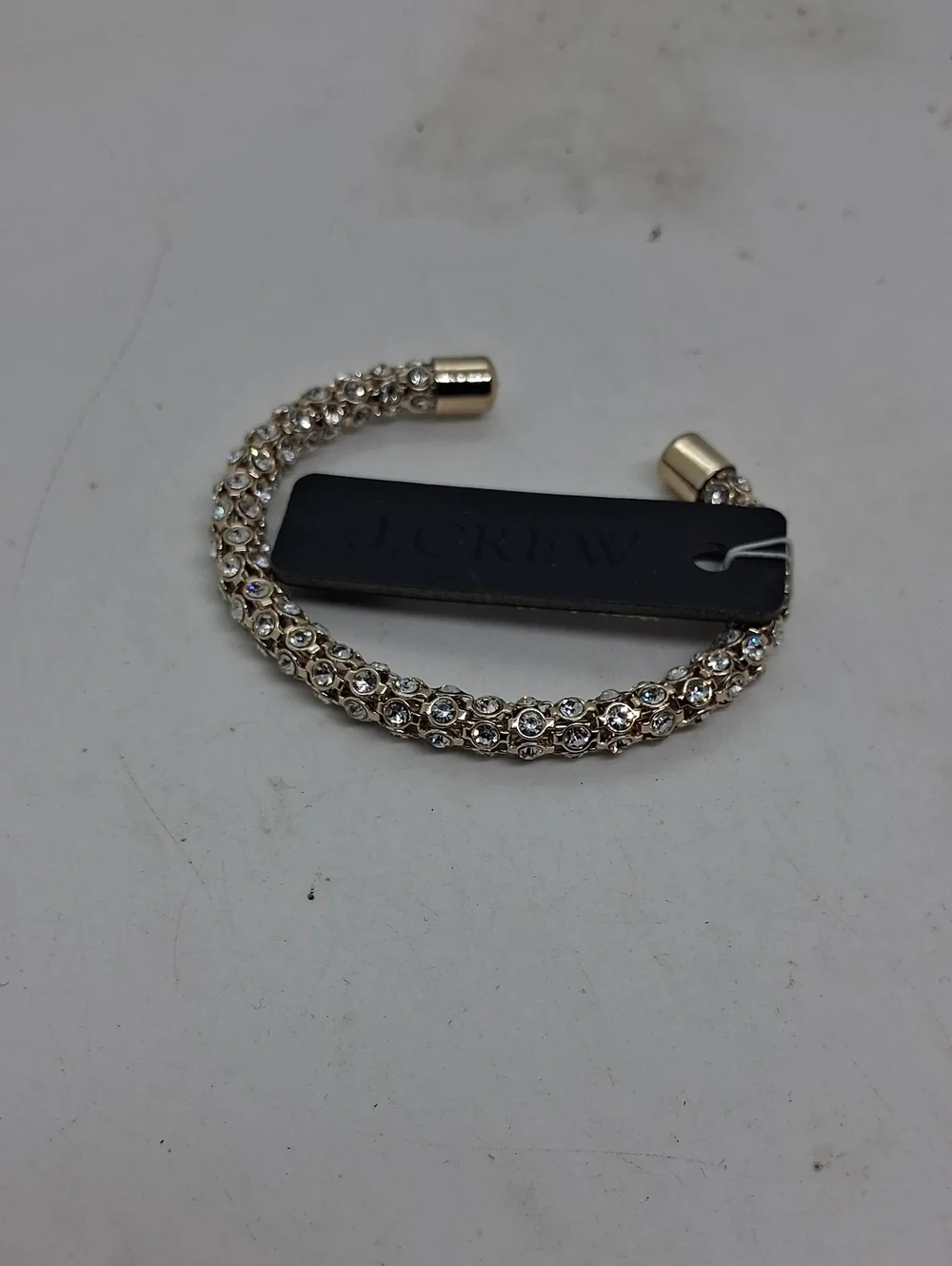 NWT J. Crew Gold Crystal Pavé Cuff Bracelet